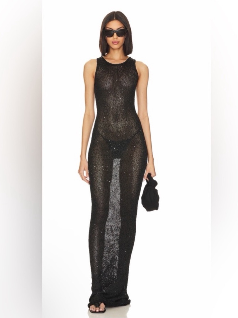 Asta Resort Black Sequin Dress
